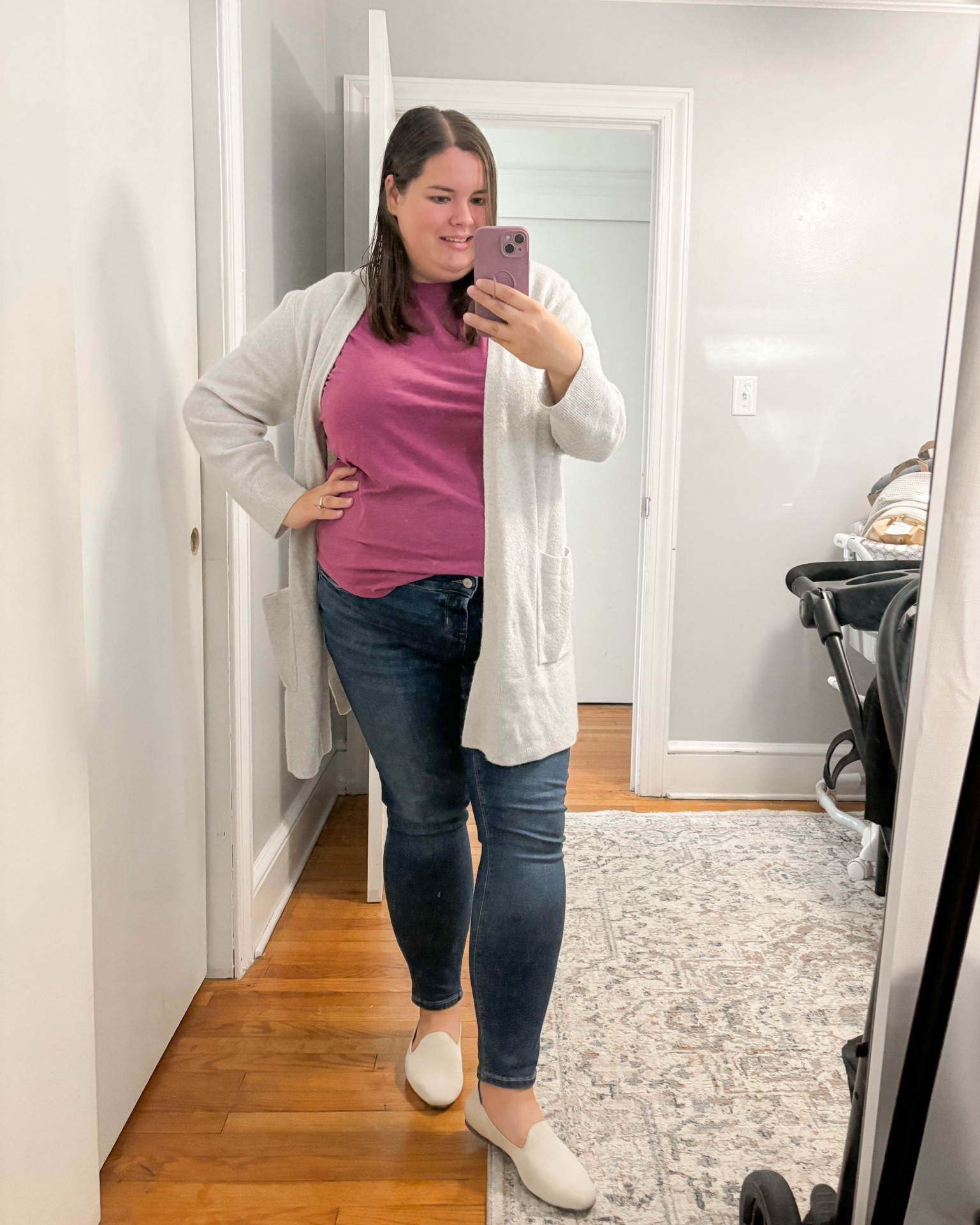 Chilly Sunday church OOTD. 

Favorite maternity jeans size 18
Top size 18
Almond loafer went to a size 9.5



#LTKbump #LTKplussize