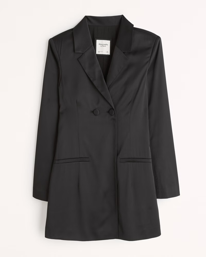 Women's Satin Blazer Mini Dress | Women's Dresses & Jumpsuits | Abercrombie.com | Abercrombie & Fitch (US)