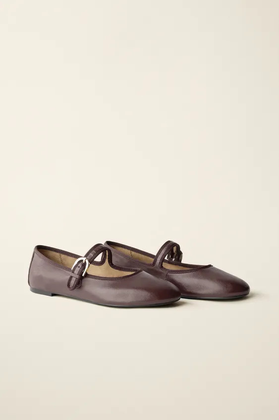 LEATHER BALLET FLATS CREATED BY CARAMEL LONDON X ZARA | Zara FR