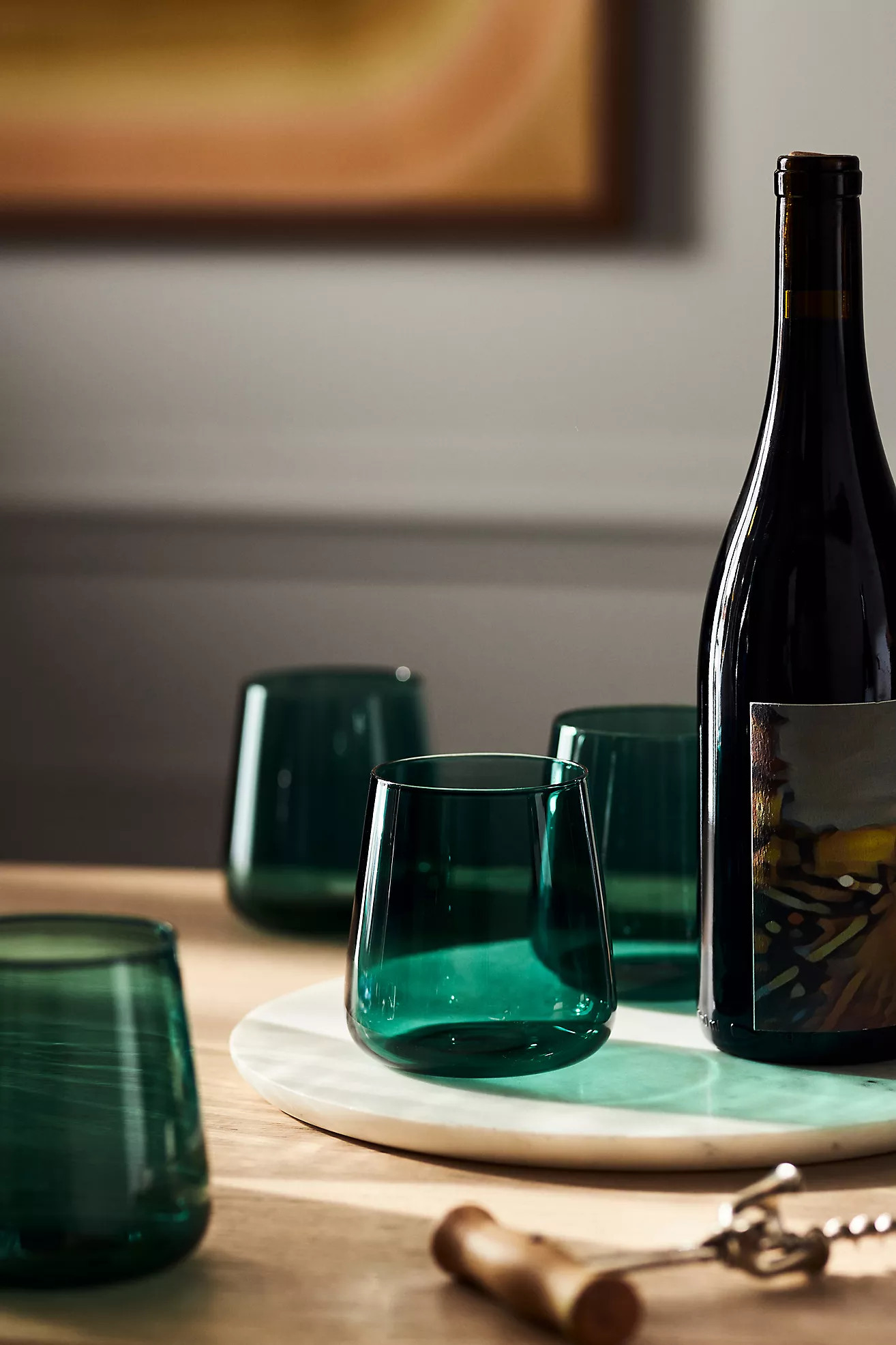 Morgan Stemless Wine Glasses, Set of 4 | Anthropologie (US)