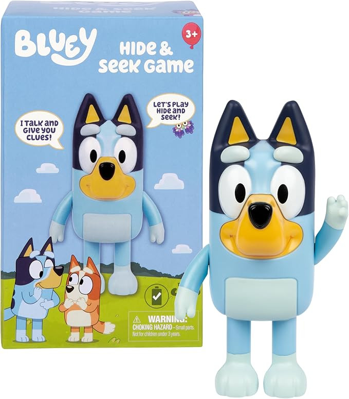 Bluey Game Hide and Seek Figure, Articulated, Musical Kids Figurines with Dance Mode, Interactive... | Amazon (US)