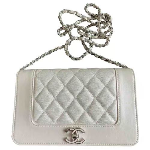 Wallet on Chain leather bag  - White 45 | Vestiaire Collective (Global)