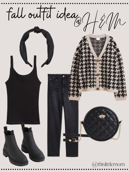 Outfit ideas from HM! Fall outfit idea, everyday outfit idea! Black denim, black booties, purse, cardigans!

#LTKSeasonal #LTKstyletip #LTKfit