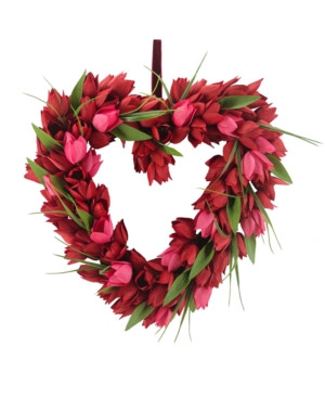 Martha Stewart Collection Valentine's Day Red Tulip & Vine Wreath, Created for Macy's | Macys (US)