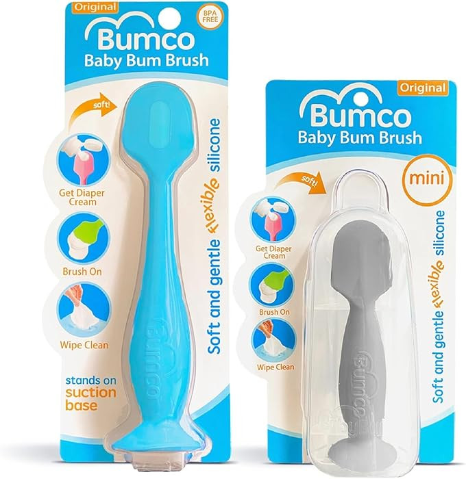 Bumco Baby Bum Brush + Mini Baby Diaper Cream Spatula with Case - BPA-Free Silicone Diaper Spatul... | Amazon (US)