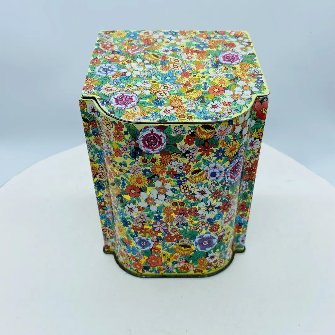 Vintage Daher Tea Caddy Chintz Floral Tin Container 6 inch | Etsy (US)