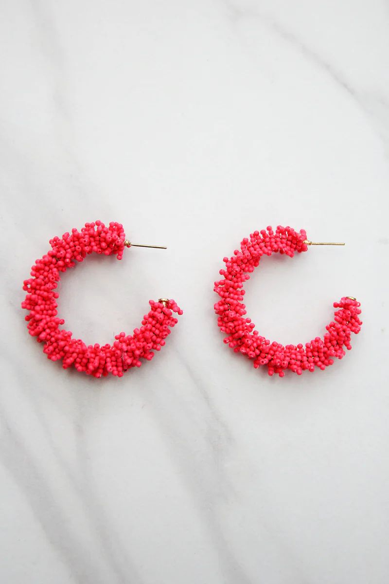 Fall Fiesta Hoop Earrings - Pink | The Impeccable Pig