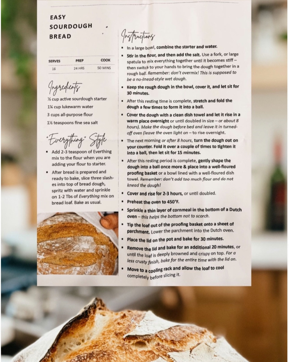 Favorite sourdough recipe!
