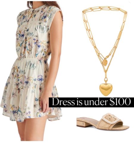 Revolve dress
Necklace 
Sandal
Sandals 

#LTKShoeCrush #LTKFindsUnder100