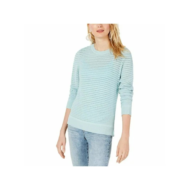 INC Womens Green Long Sleeve Crew Neck Sweater  Size L | Walmart (US)