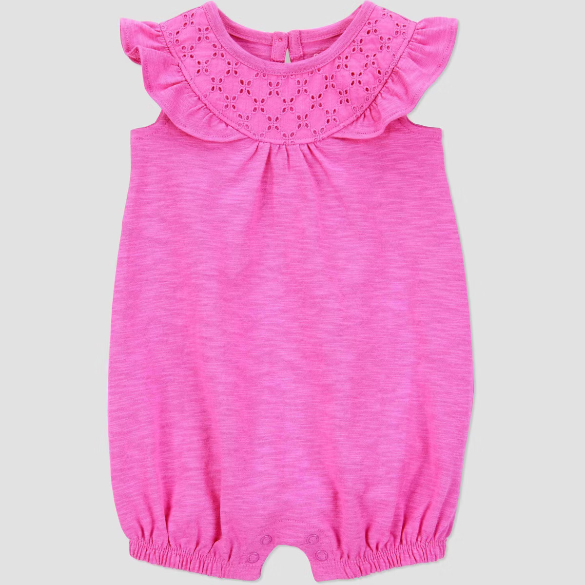 Carter's Just One You® Baby Girls' Eyelet Solid Romper - Pink | Target