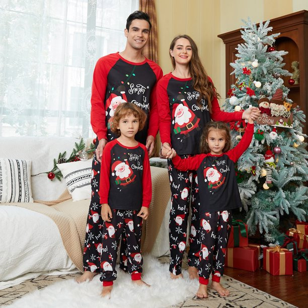 PatPat Christmas Santa Print Family Matching Long-sleeve Pajamas Sets (Flame Resistant)（Women... | Walmart (US)