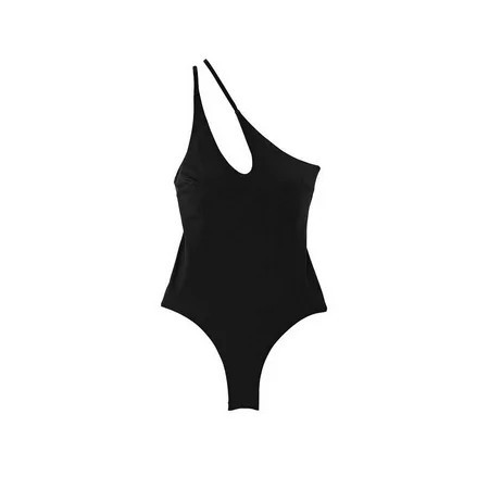 VICTORIAS SECRET ONE SHOULDER ONE PIECE SWIMSUIT SWIMWEAR Black XL | Walmart (US)