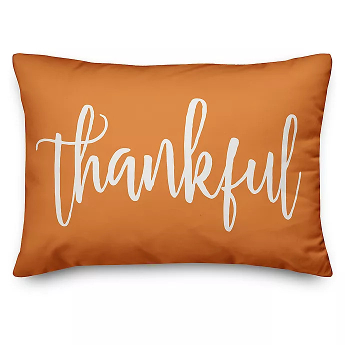 Thankful & Blessed Oblong Throw Pillow | Bed Bath & Beyond