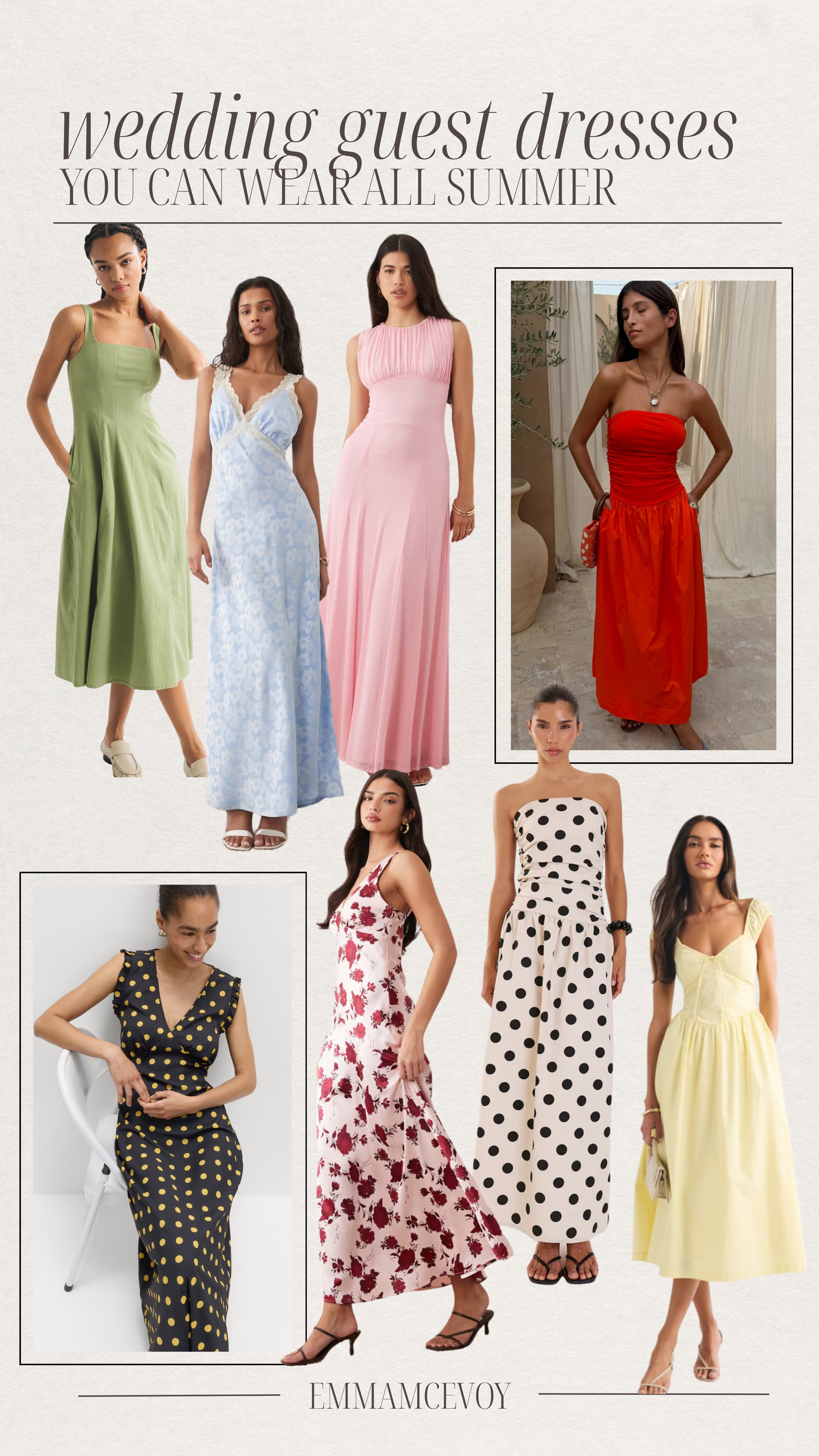 Wedding guest dresses you can rewear all summer 💛

polka dot dress, satin dress, floral dress, wedding guest, bridemaid, summer dress, holiday dress, drop waist, bra free, bandeau dress 

 #LTKpartywear #LTKdresses #LTKsummer