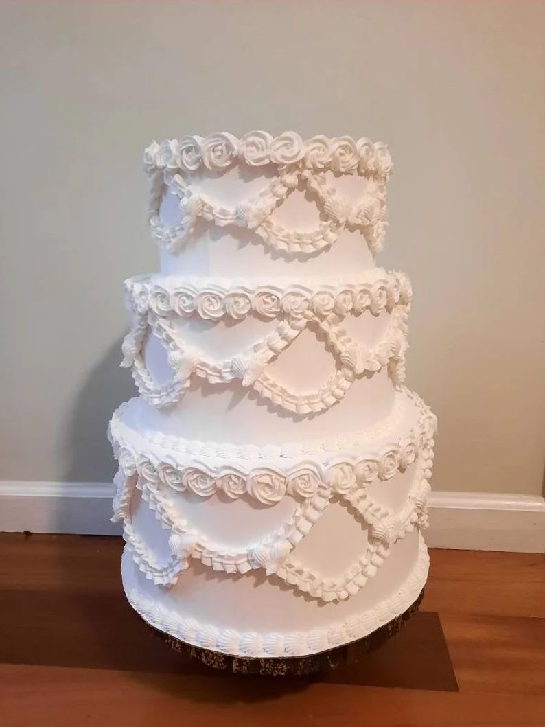 Faux cake fake cake, faux tiered cake, photo props wedding cake fake foods faux tiered cake birth... | Etsy (US)