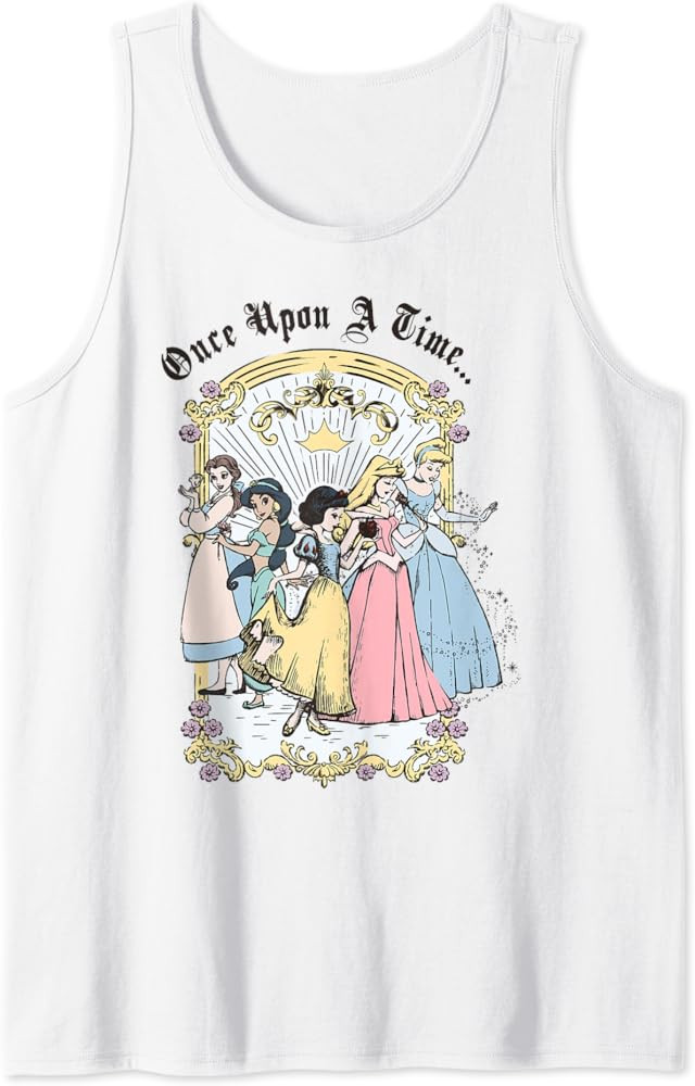 Disney Princess Once Upon A Time Vintage Cartoon Tank Top | Amazon (US)