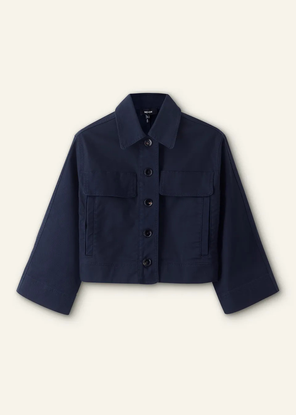 Cotton Twill Casual Swing Jacket | ME+EM Global (Excluding US)