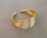 Gold Bracelet, Gold Cuff Bracelet, Strand Bracelet, Gold Bangle for wedding | Amazon (US)