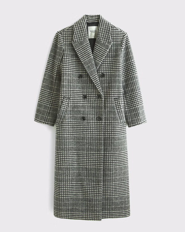 Women's Wool-Blend Double-Breasted Coat | Women's Party Collection | Abercrombie.com | Abercrombie & Fitch (UK)
