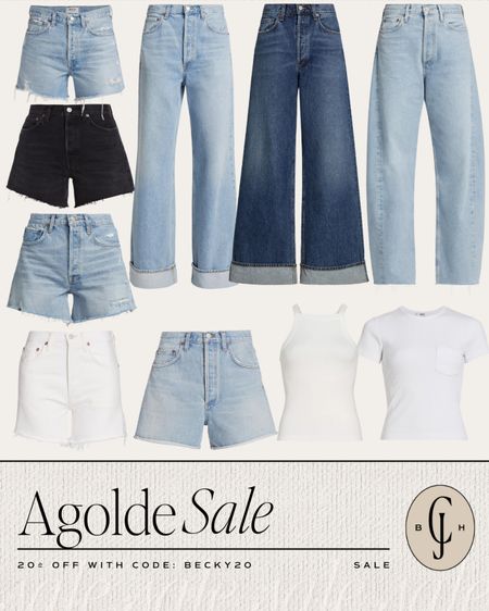 Agolde sale 20% off my favorite jeans and shorts with code BECKY20