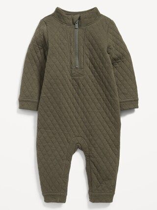 Unisex Long-Sleeve Quilted One-Piece for Baby | Old Navy (US)