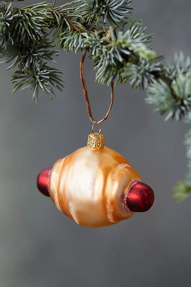 Pig in a Blanket Glass Ornament | Anthropologie (US)