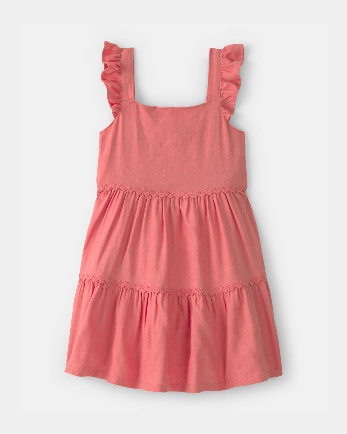 Toddler Girl Ruffle-Sleeve Tiered Dress - Orange | Carter's | Carter's Inc