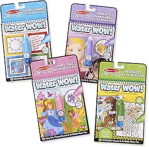 Melissa & Doug Water Wow 4 Pack (Pets, Colors, Fairy Tale and Makeup) - Travel Toys, Party Favors... | Amazon (US)