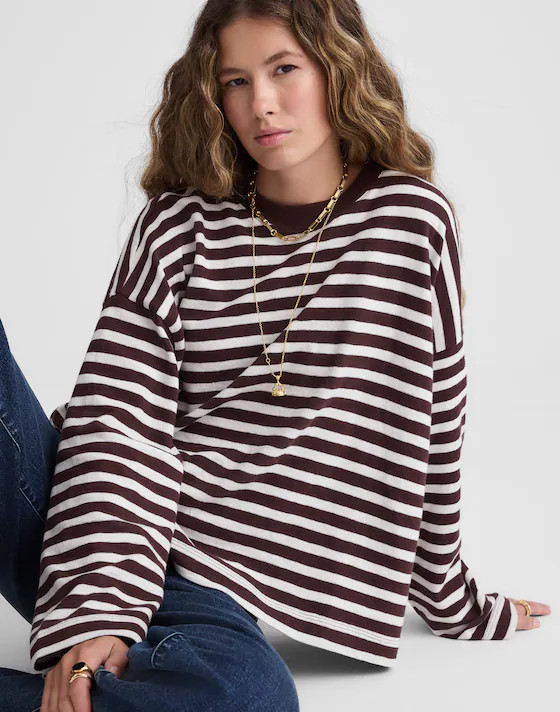 Easy Crewneck Long-Sleeve Tee | Madewell | Madewell