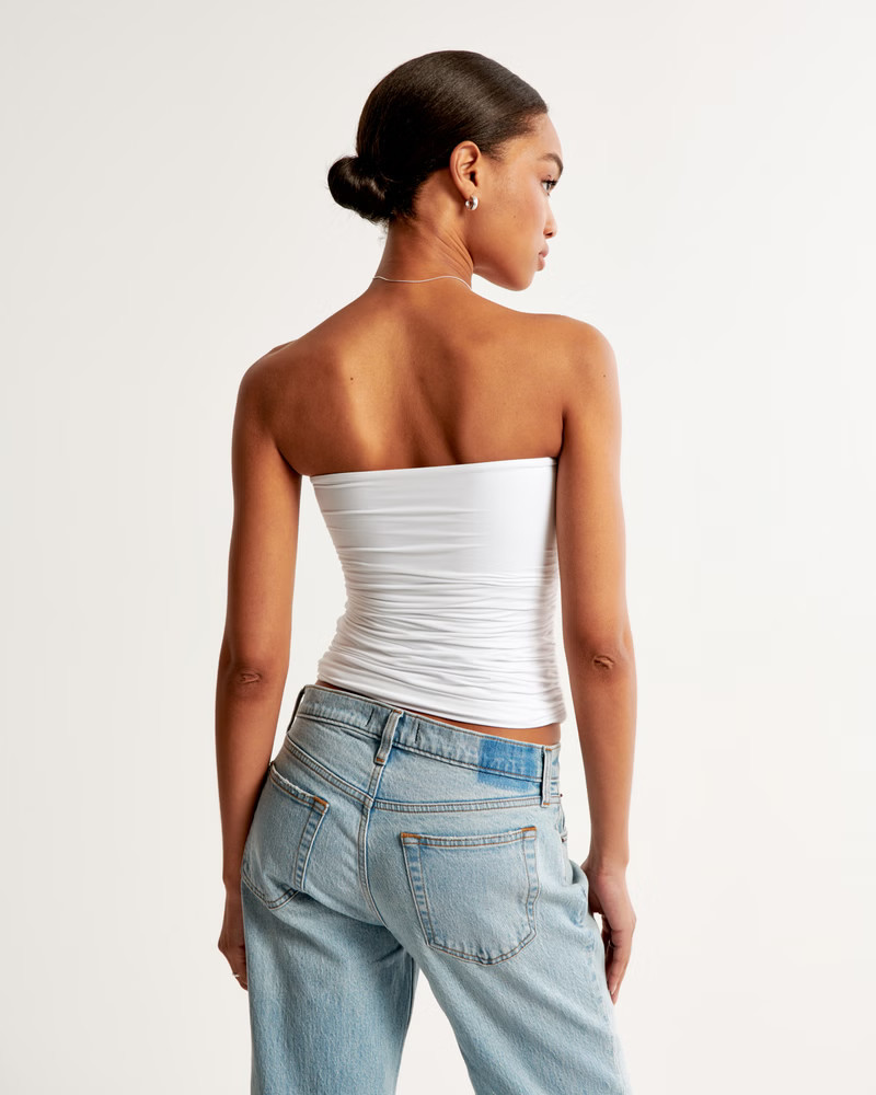 Women's Soft Matte Seamless Ruched Tube Top | Women's | Abercrombie.com | Abercrombie & Fitch (US)