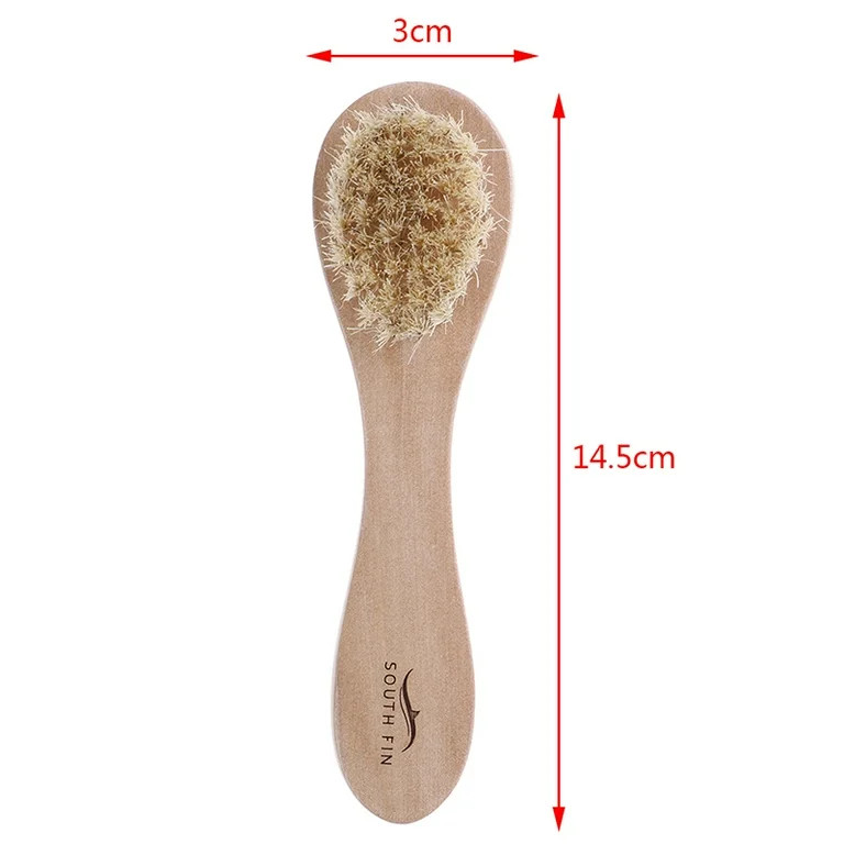 Buytra 1Xnatural Bristles Dry Face Cleansing Brush Facial Exfoliator Bamboo Handle Wash | Walmart (US)