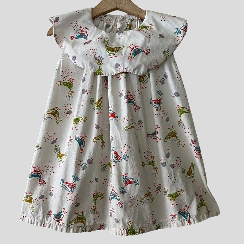 Vintage Girls Farmhouse Chicken Dress 3t Play Condition | Etsy (US)
