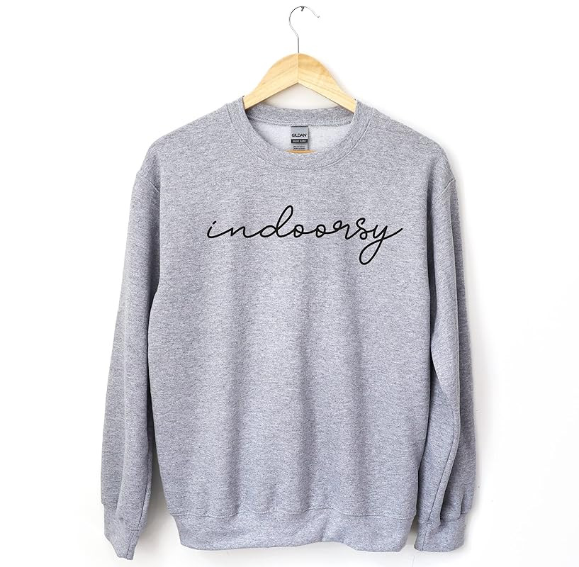 Indoorsy Sweatshirt, Women's Sweatshirt, Gift for Her, Fall Sweatshirt, Winter Sweatshirt, Christ... | Amazon (US)