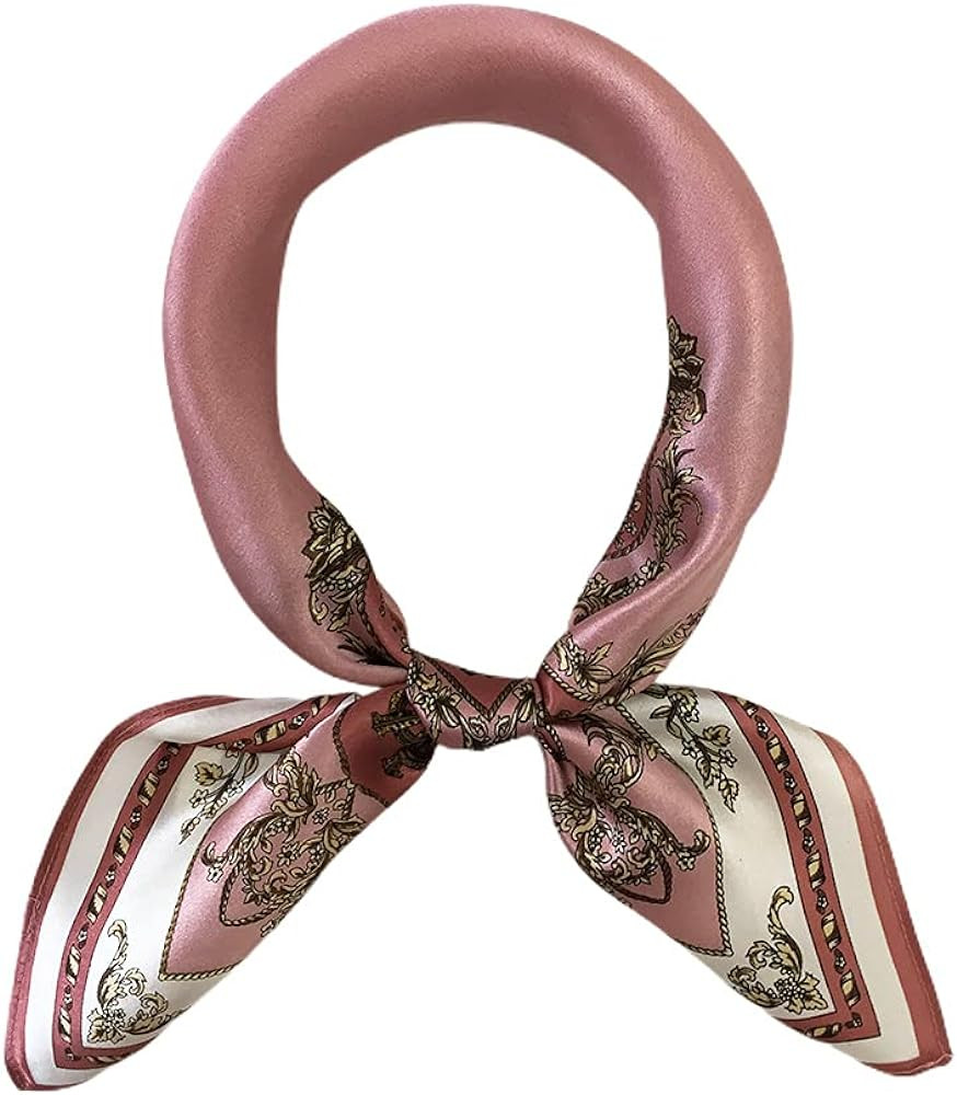 100% Mulberry Silk Scarfs for Women-Lightweight Square Satin Head Scarf-Small Silk Hair Scarf for... | Amazon (US)