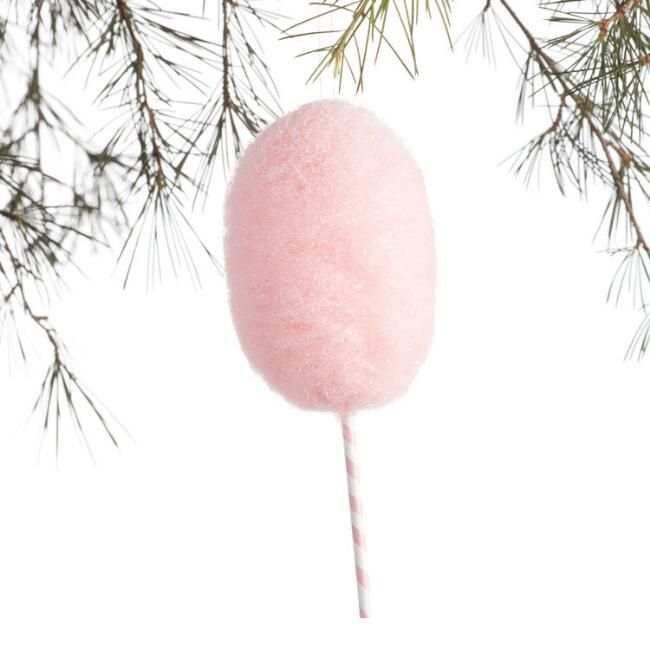 Pink Wool Cotton Candy Ornament | World Market