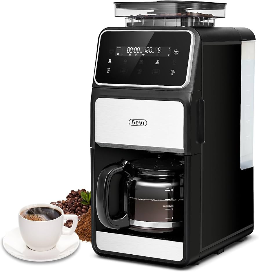 Gevi 10-Cup Grind & Brew Coffee Maker with Built-in Burr Grinder – Programmable Touch Screen, 4... | Amazon (US)