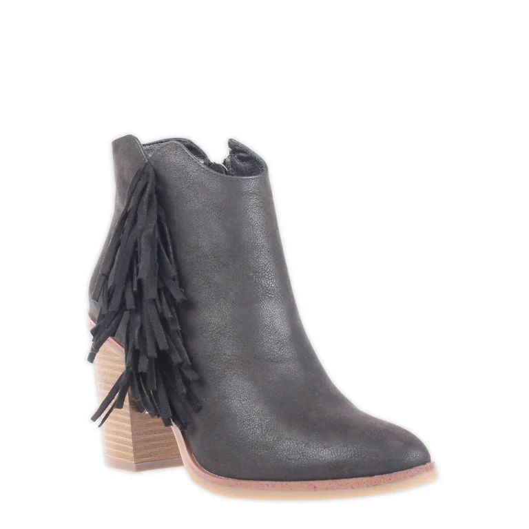 MIA GIRL Women's Avril Fringe Booties | Walmart (US)