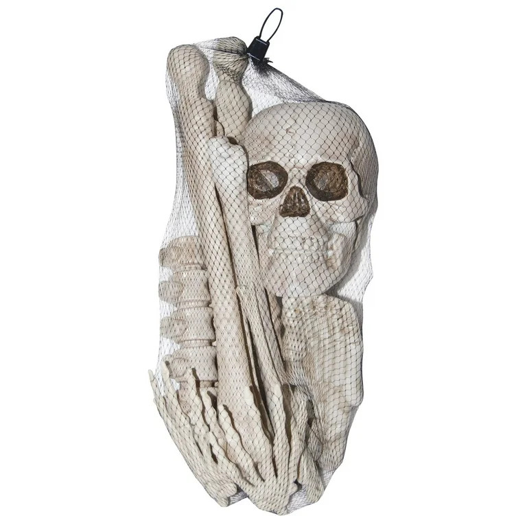 Halloween Faux Bag of Bones Decoration, 12 Pieces, Halloween by Way To Celebrate | Walmart (US)