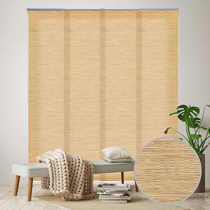 GoDear Design Deluxe Adjustable Sliding Panel Track Blind 45.8"- 86" W x Up to 96" H, Extendable ... | Amazon (US)