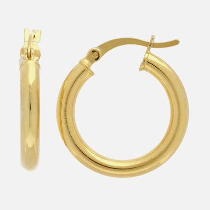 18kt Gold Plated Sterling Silver Hoop Earrings | TK Maxx