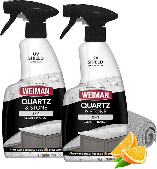 Weiman Quartz Countertop Cleaner and Polish (2 Pack w/Micro Towel) Clean and Shine Your Quartz Co... | Amazon (US)