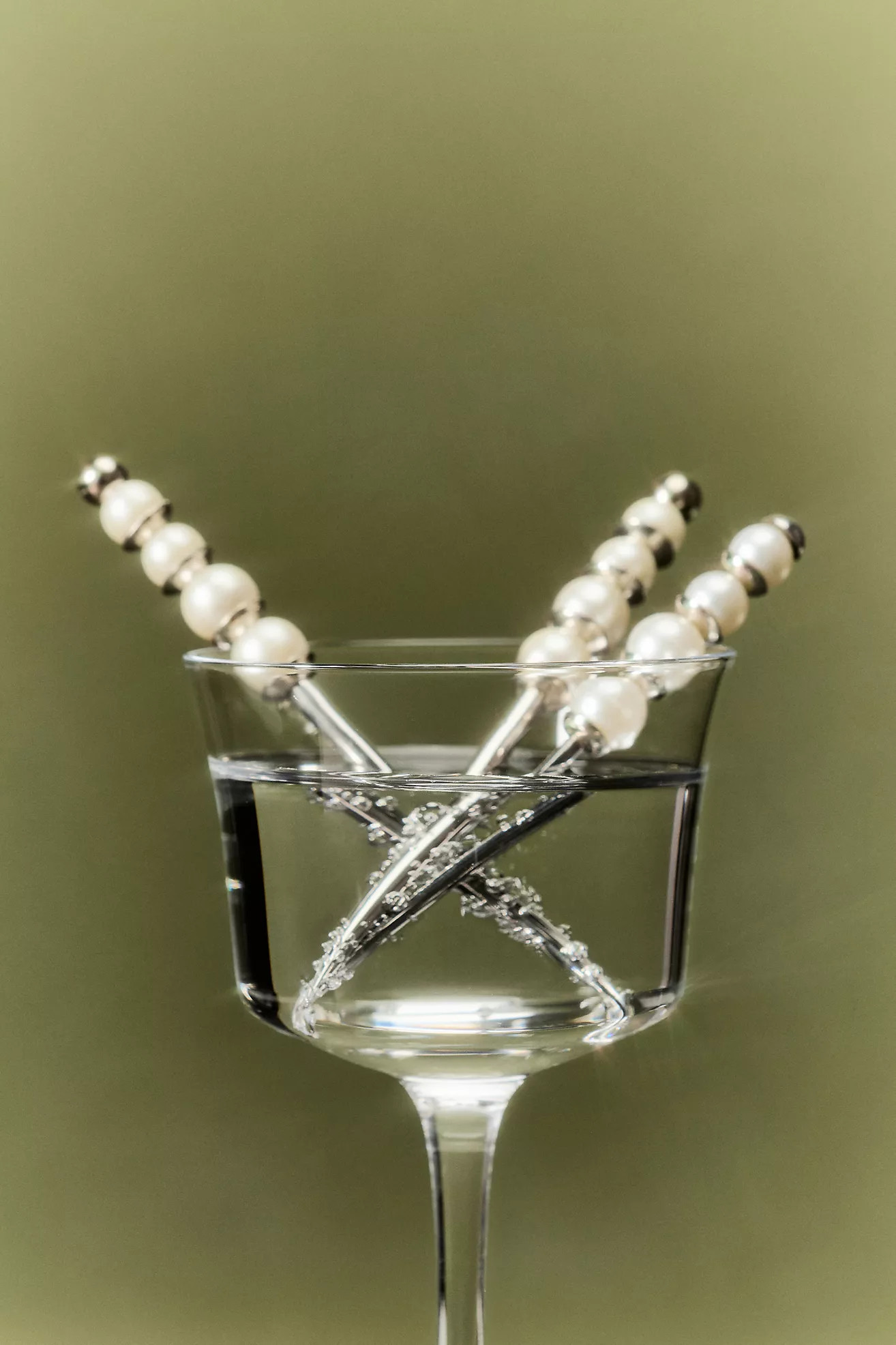 Delphine Pearl Cocktail Picks, Set of 4 | Anthropologie (US)