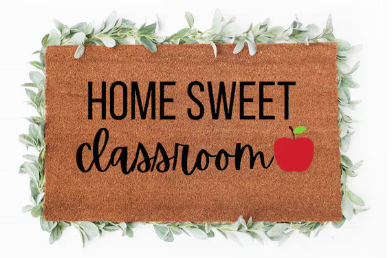 Home Sweet Classroom  Teacher Decor  Classroom Doormat  - Etsy | Etsy (US)
