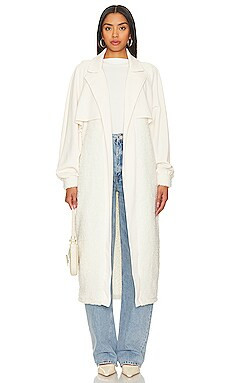 Lanston Sherpa Trench Coat in Cream from Revolve.com | Revolve Clothing (Global)