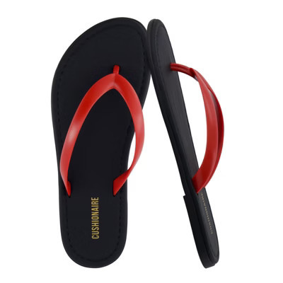 CUSHIONAIRE Surf Flip Flop Sandals for Women with Flexible Sole and Soft Jelly Strap, Lightweight Casual Slides, Red 8 | Target
