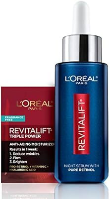 L'Oreal Paris Revitalift Derm Intensives Night Serum, Retinol Serum for Face, 0.3% Pure Retinol, ... | Amazon (US)