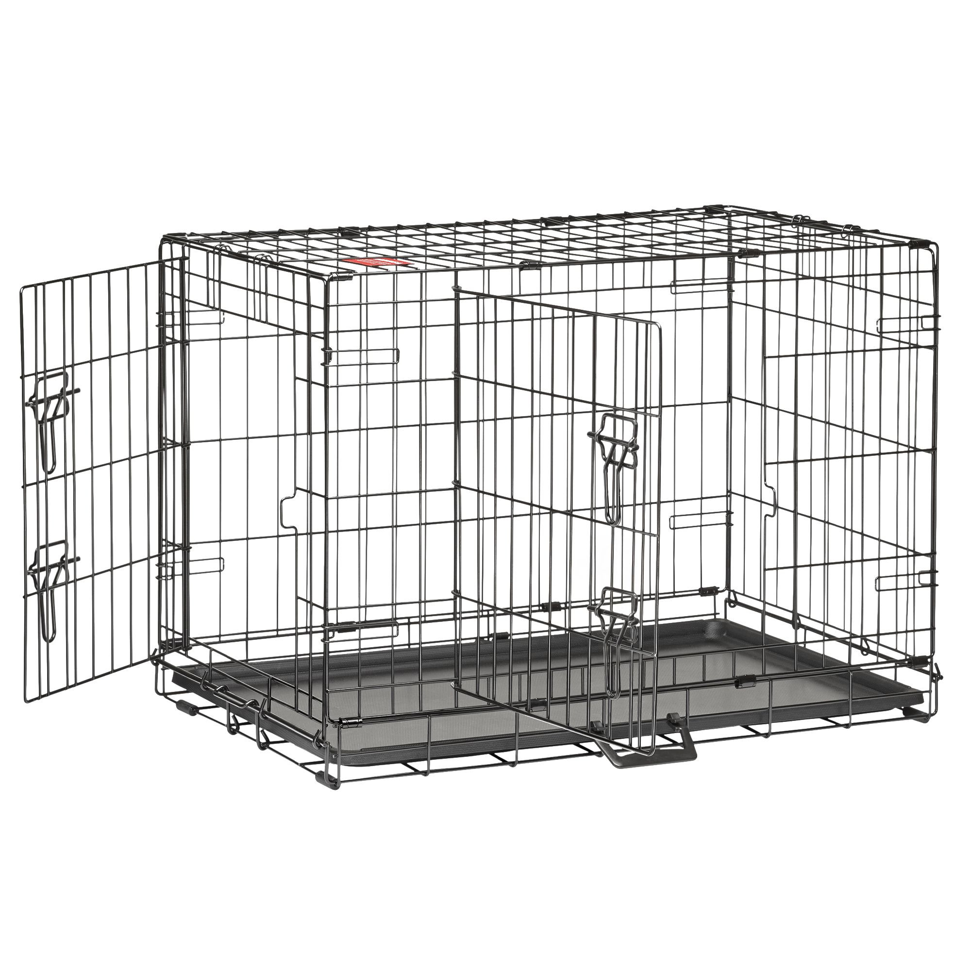 Top Paw® Double Door Folding Wire Dog Crate w/ Divider Panel - Leak Prook Tray; Metal, SM-XL | PetSmart