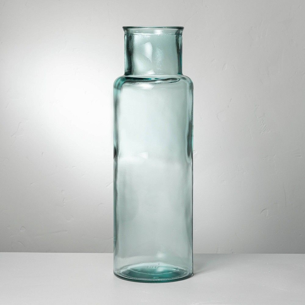 17"" Recycled Glass Décor Cylinder Vase - Hearth & Hand with Magnolia | Target