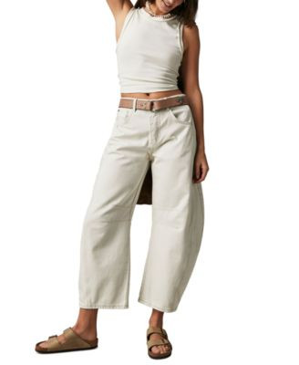 Women's We The Free Good Luck Mid-Rise Barrel Jeans | Macy's